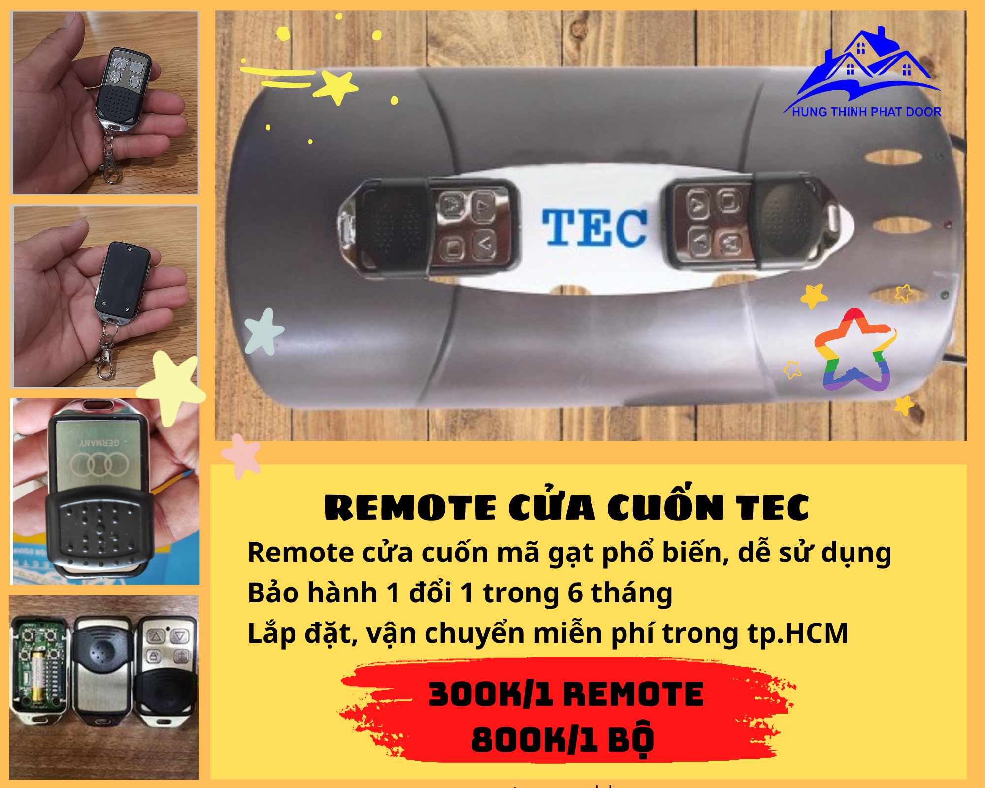 Remote Cửa Cuốn TEC – Nhập Khẩu Từ Đài Loan