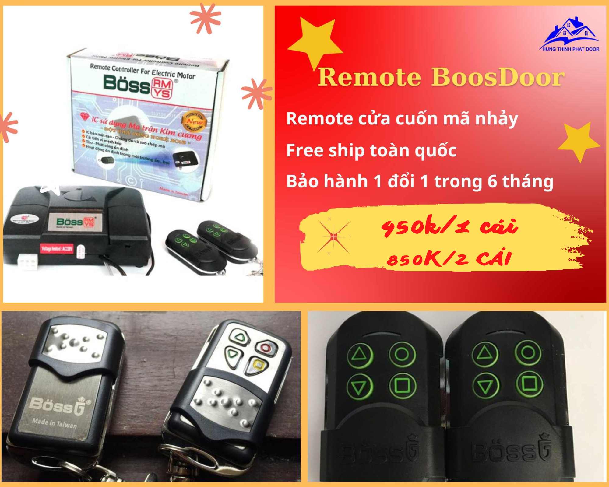 Remote Cửa Cuốn Bossdoor – Remote Nhập Khẩu Từ Đài Loan